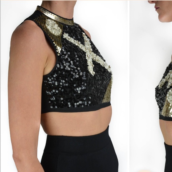 BEAU SOUCI SEQUIN CROP TOP - Picture 8 of 8